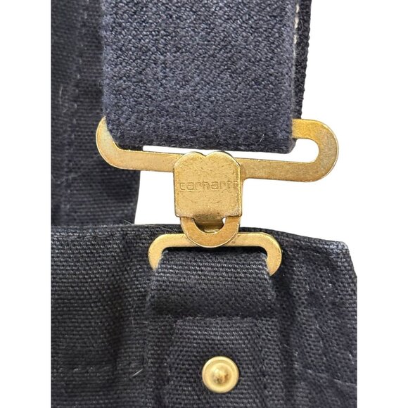 Carhartt Black Bib Overalls With Adjustable Straps & Multiple Pockets 32X30 R01- - Picture 6 of 11